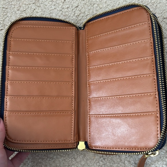 Joy & Iman Navy Leather Wallet - Picture 8 of 8